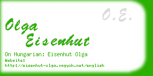 olga eisenhut business card